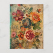 Leuke bloem collage briefkaart (Voorkant)