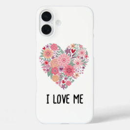 leuke bloem hart telefoonhoesje iPhone 16 plus hoesje