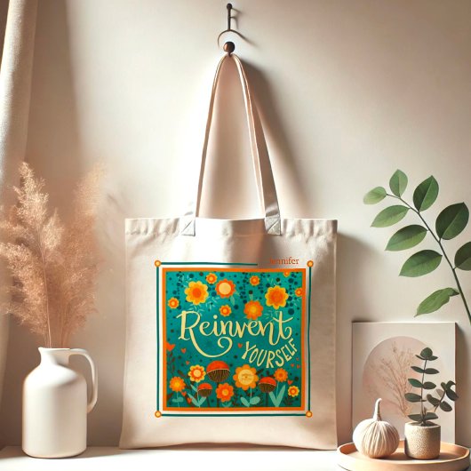 Leuke bloem heruitvinden jezelf naam inspiratie tote bag