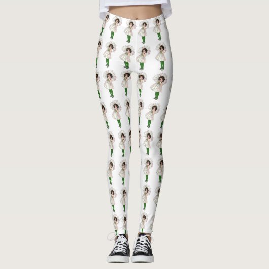 Leuke Bloem Kinderen Daisy Bloemen Cartoon Grappig Leggings (Voorkant)