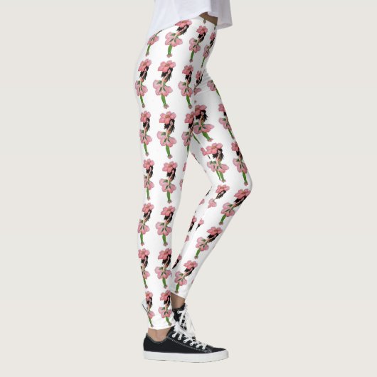Leuke Bloem Kinderen Wild Roos Bloemen Cartoon Kin Leggings (Rechts)