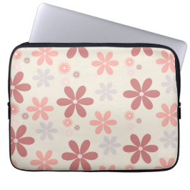 Leuke bloem meisjesglitter laptop sleeve