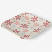 Leuke bloem meisjesglitter papieren bordje (Gebogen)