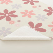 Leuke bloem meisjesglitter sherpa deken (3/4)