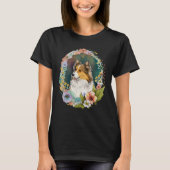 Leuke Bloem Sheltie zomer Bloemen Shetland Sheepdo T-shirt (Voorkant)