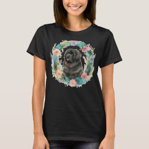 Leuke Bloem zomer Newfie Floral Newfoundland Hond T-shirt