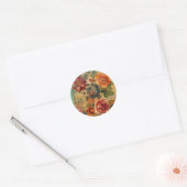 Leuke Bloemcollage Ronde Sticker (Envelop)