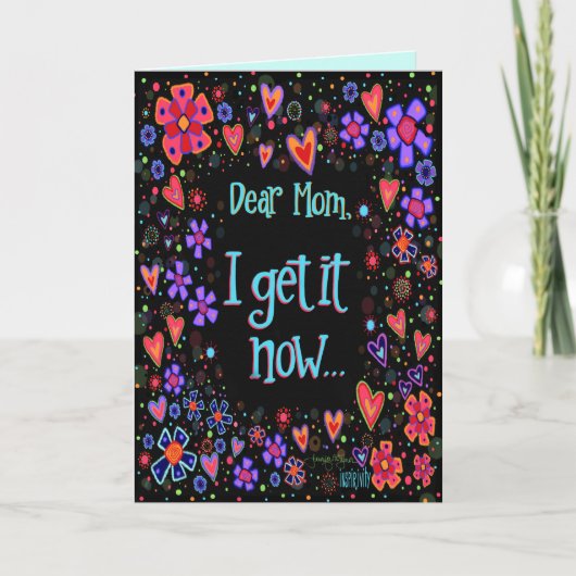 Leuke Bloemen Beste Mam Grappige Quote Moederdag Kaart (Voorkant)