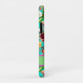 Leuke bloemen bladeren aqua mint monogram patroon Case-Mate iPhone case (Achterkant/rechts)