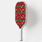 Leuke Bloemen Bloemen op Stevige Groene Rode Kerst Pickleball Paddle (Links)