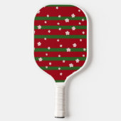 Leuke Bloemen Bloemen op Stevige Groene Rode Kerst Pickleball Paddle (Achterkant)