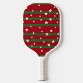 Leuke Bloemen Bloemen op Stevige Groene Rode Kerst Pickleball Paddle (Voorkant)