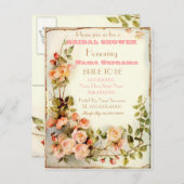 Leuke Bloemen Bruids Douche uitnodiging (Voorkant / Achterkant)