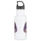 Leuke Bloemen Eenhoorn Waterverf Gepersonaliseerd  Waterfles (Achterkant)