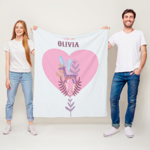 Leuke bloemen en dieren fleece deken