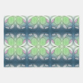 Leuke bloemen en kleding, helder blauw en bruin inpakpapier vel (Voorkant 2)