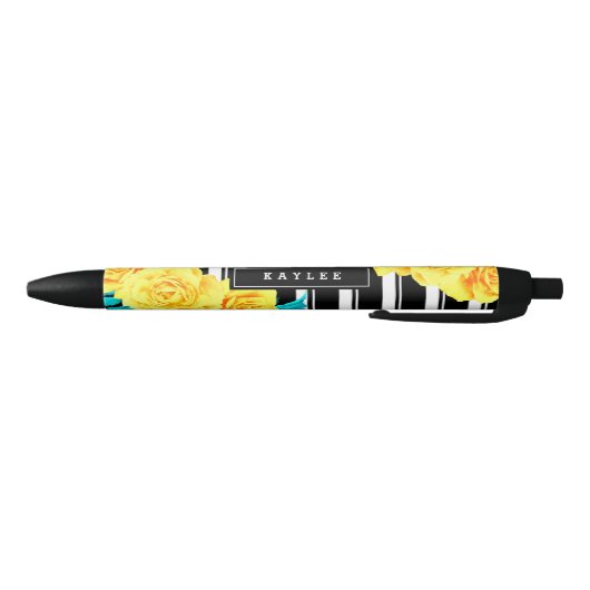 Leuke bloemen, gele rozen zwarte inkt pen (Bodem)