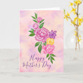 Leuke Bloemen Gelukkige Moederdag Kaart (Gele Bloem)