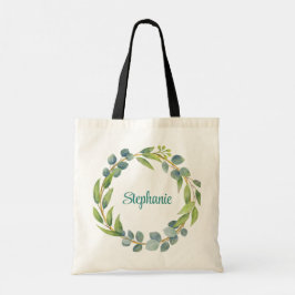 Leuke bloemen gepersonaliseerde canvas tas
