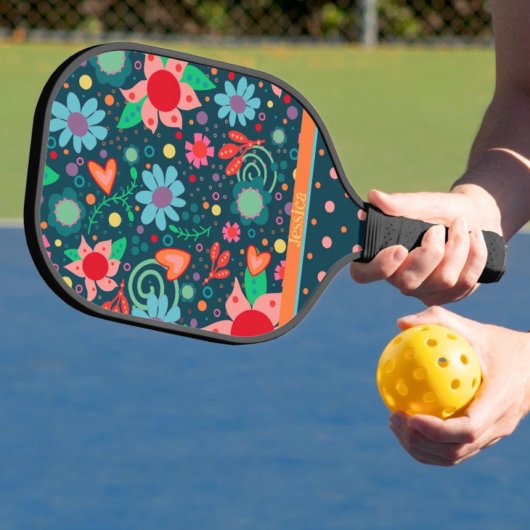 Leuke Bloemen Inspirativiteit Elegant Patroon Cust Pickleball Paddle