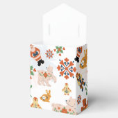 Leuke Bloemen Kerstmis Patroon met Kerstman Bedankdoosjes (Geopend)