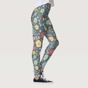 Leuke bloemen kleurrijk naadloos patroon leggings