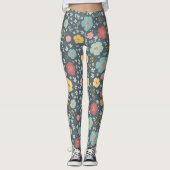 Leuke bloemen kleurrijk naadloos patroon leggings (Voorkant)