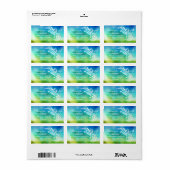 Leuke bloemen moderne bruiloft adresetiketten etiket (Full Sheet)