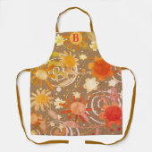Leuke bloemen Moderne monogrammed-inspiratie Schort (Voorkant)