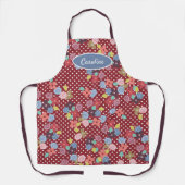 Leuke Bloemen Polkadots Patroon Cherry Red Schort (Voorkant)