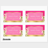 Leuke Bloemen Product Verpakking Etiketten Roze en (Vel)