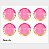 Leuke Bloemen Product Verpakking Etiketten Roze en (Vel)