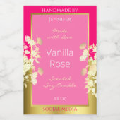 Leuke Bloemen Product Verpakking Etiketten Roze en (Enkel label)