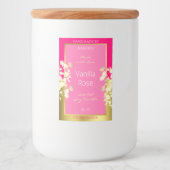 Leuke Bloemen Product Verpakking Etiketten Roze en (Voorkant)