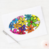 leuke bloemen sticker (Envelop)