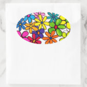 leuke bloemen sticker (Tas)