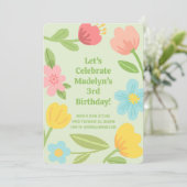 Leuke Bloemen Verjaardag Kaart (Staand voorkant)