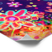 Leuke  Bloemen Vind Joy Quote Inspirerend Poster (Hoek)