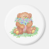 Leuke Bloemen voor U Teddybeer Magneet (Voorkant)