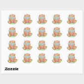 Leuke Bloemen voor U Teddybeer Ronde Sticker (Vel)