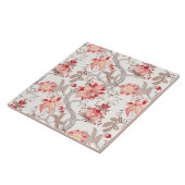 Leuke bloemenbetegelde keramische tegel tegeltje (Zijkant)