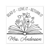 Leuke Bloemenbibliotheek Bloemen Grow your Mind Te Zelfinktende Stempel (Design)