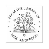 Leuke Bloemenbibliotheek Bloemen Grow your Mind Te Zelfinktende Stempel (Design)