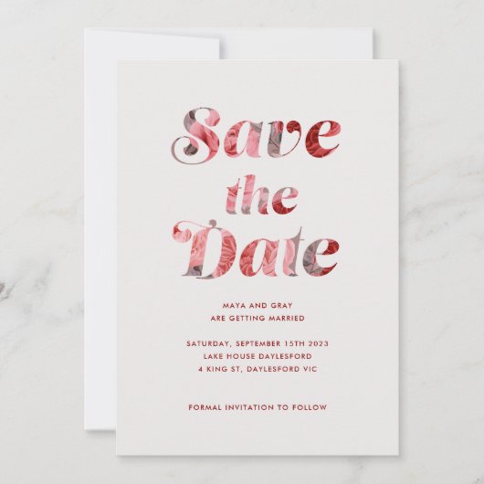 Leuke bloemenbruiloft uitnodiging (Voorkant)