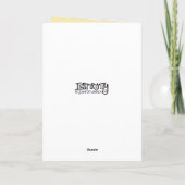 Leuke bloemengele bijen-latende verjaardag zegenin kaart (Achterkant)