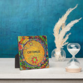 Leuke Bloemengele grillige ONE WORD plaque Fotoplaat (Insitu)