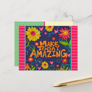 Leuke bloemenharten verbazingwekkende citaat inspi briefkaart