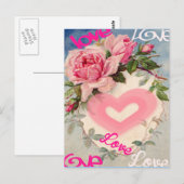 Leuke bloemenkaart, liefje briefkaart (Voorkant / Achterkant)