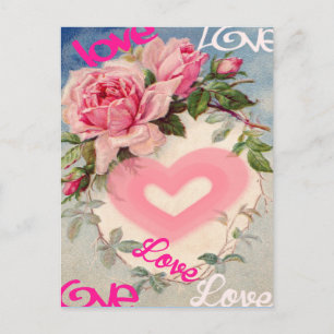 Leuke bloemenkaart, liefje briefkaart