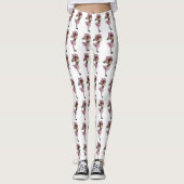 Leuke bloemenkinderen Morning Glory Floral Cartoon Leggings (Voorkant)